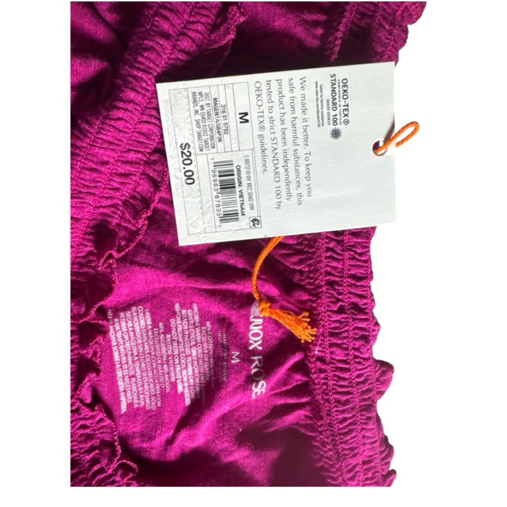 Women's Knox Rose Fuchsia Long Sleeve Off-Shoulder Tee M - Picture 7 of 8